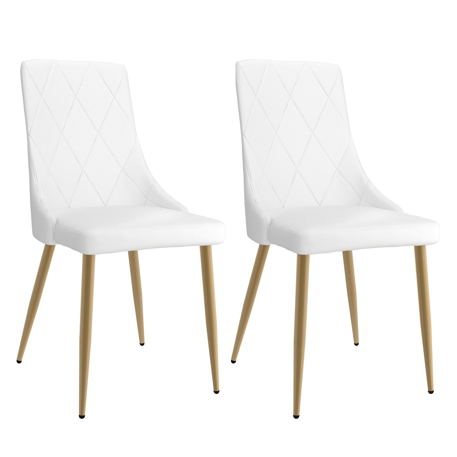 Otis Dining Chairs - White and Gold (Set of 2)