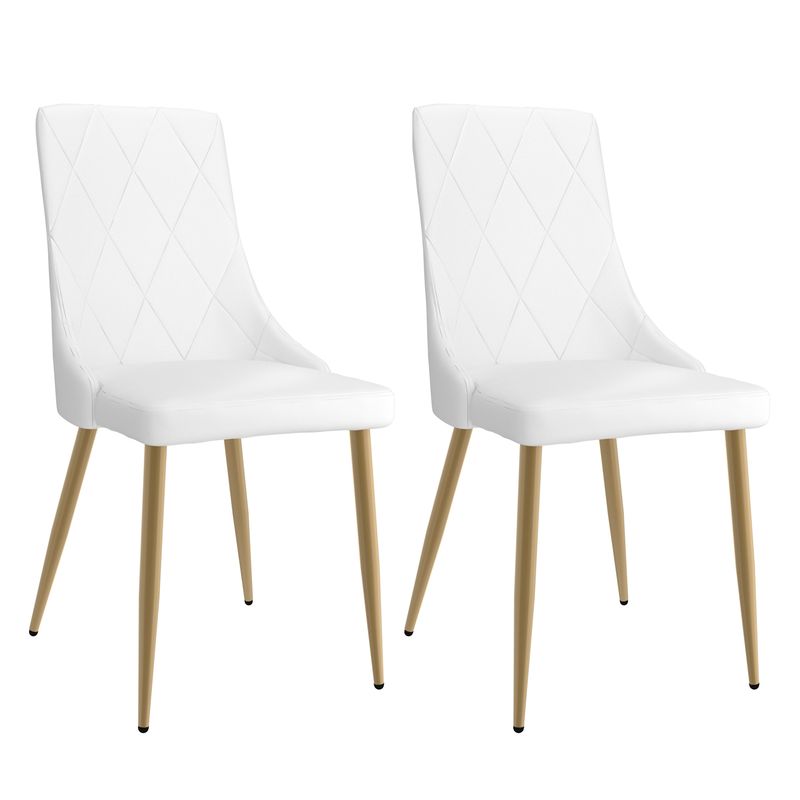 Otis Dining Chairs - White and Gold (Set of 2)