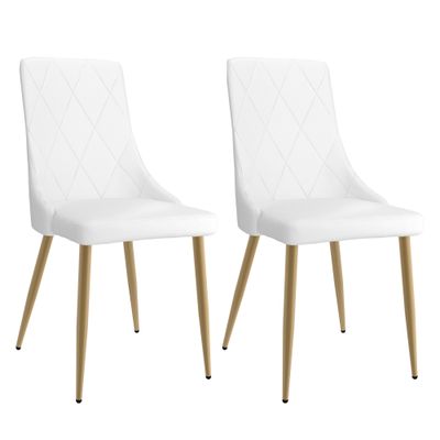 Otis Dining Chairs - White and Gold (Set of 2)