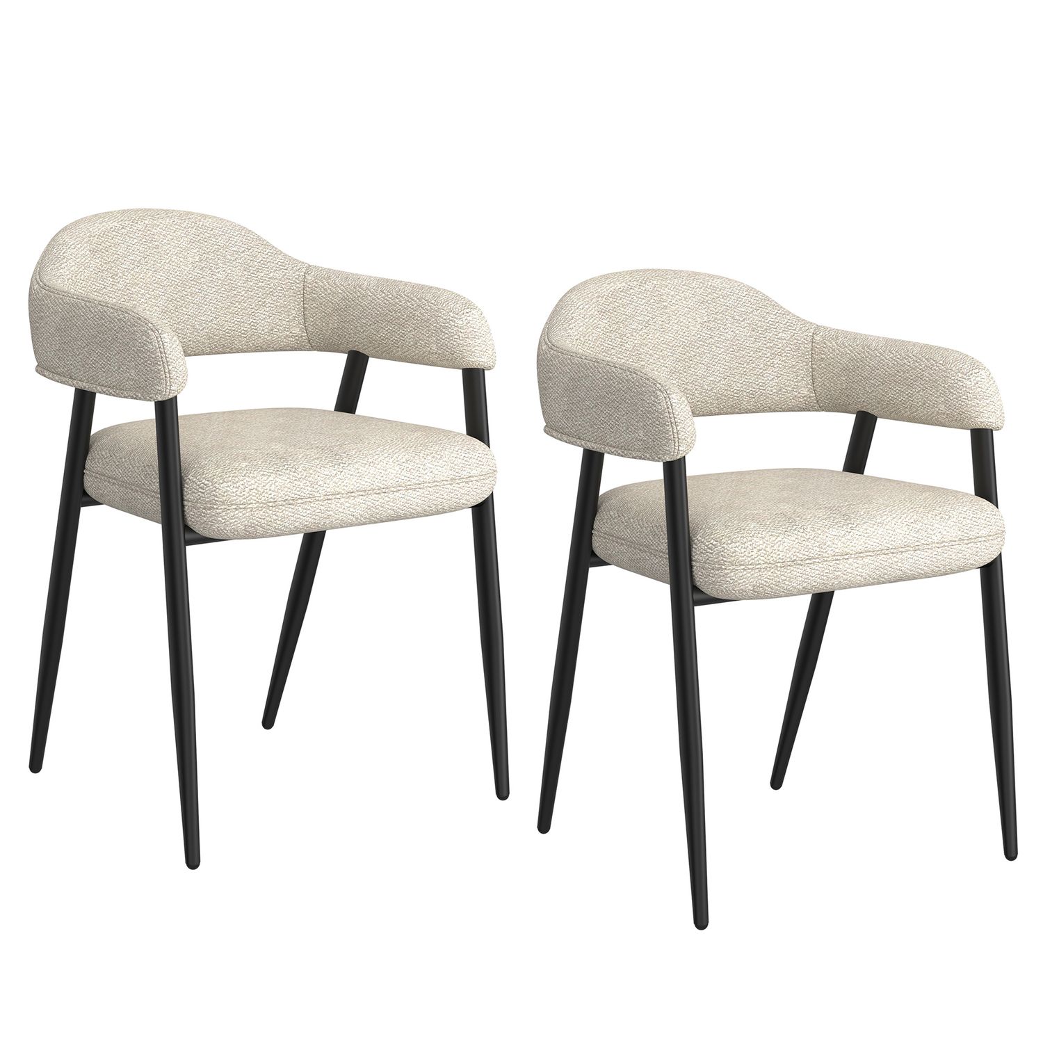 Arlo Dining Chairs -Beige and Black (Set of 2)
