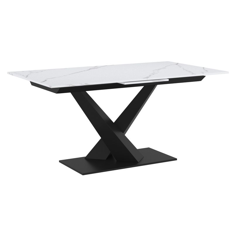 Julius Extendable Dining Table - White / Black