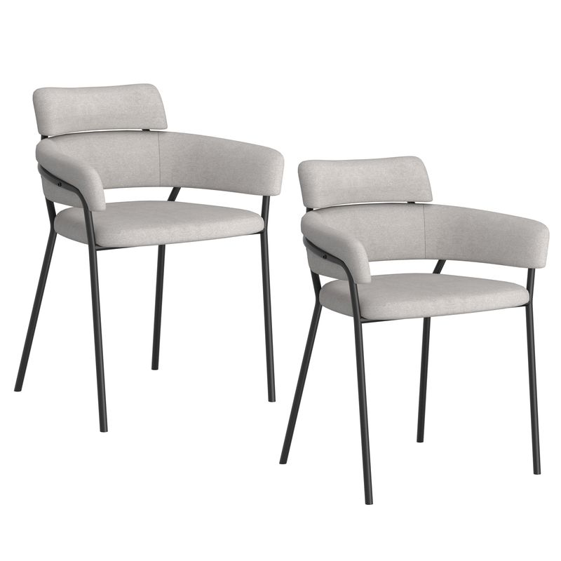 Ace Dining Chairs -Grey and Black (Set of 2)
