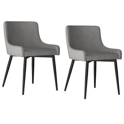 Belle Dining Chairs Grey and Black (Set of 2)
