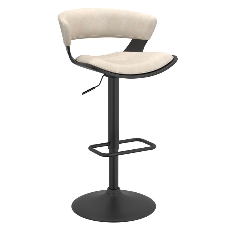 Rover Adjustable Air Lift Stool - Ivory