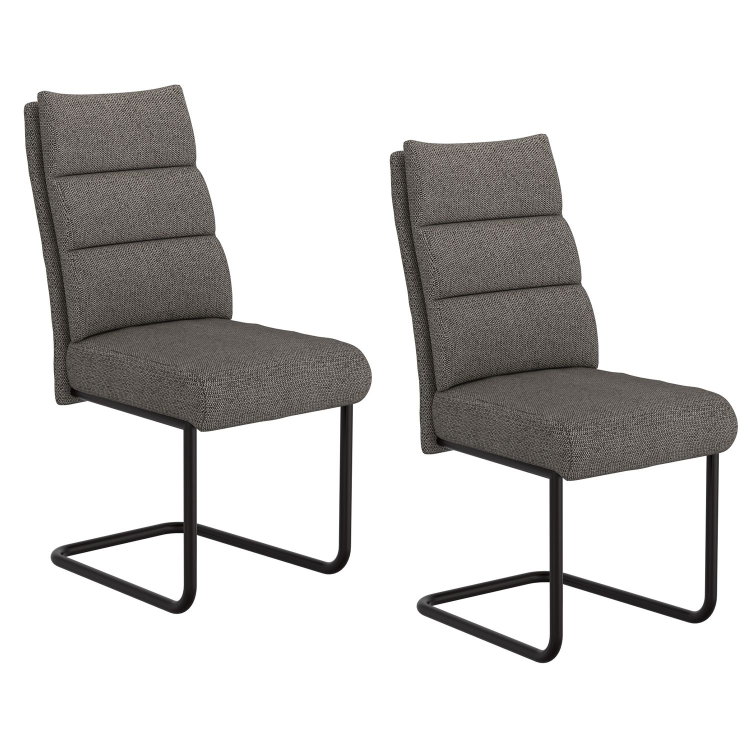 Bryn Dining Chairs -Charcoal and Black (Set of 2)