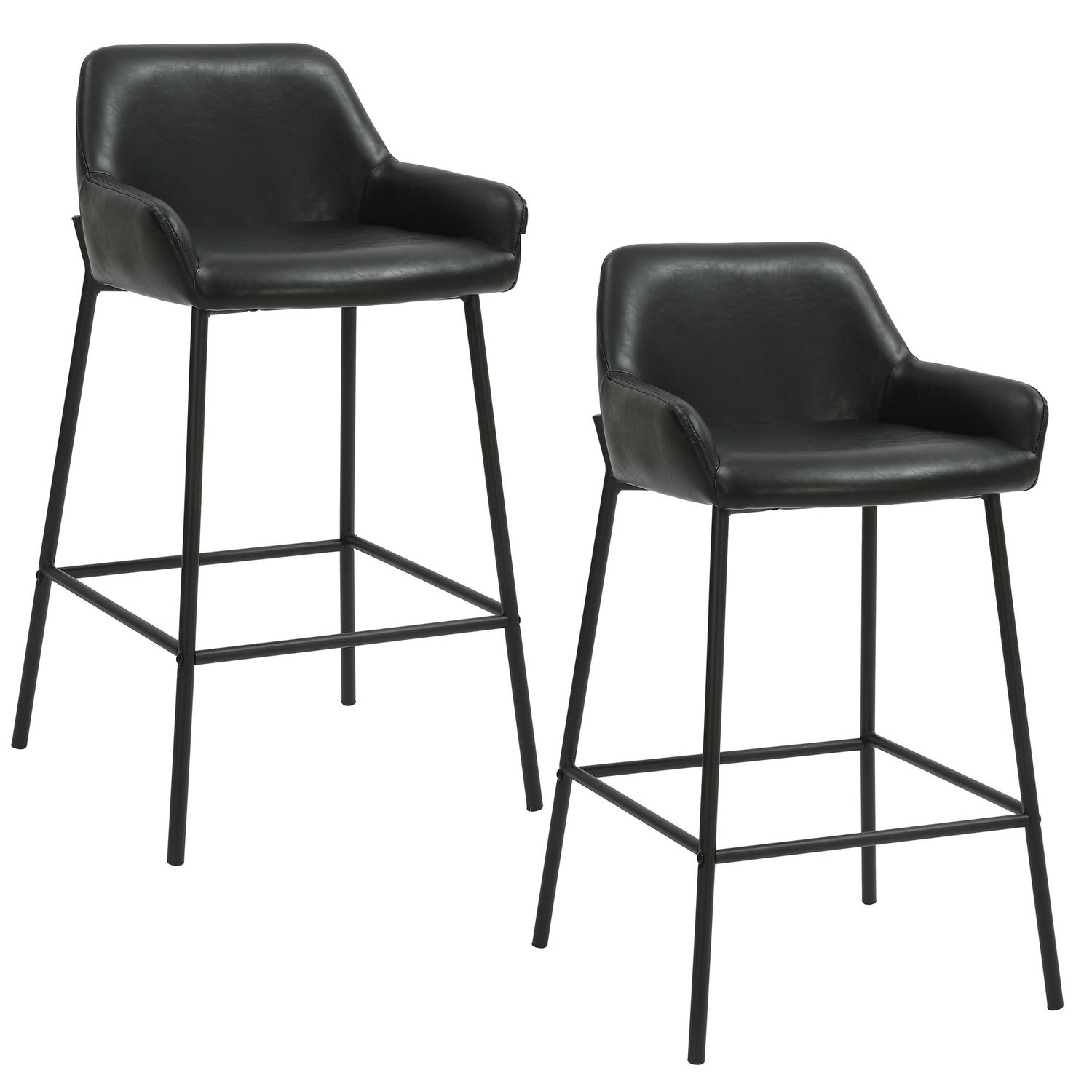 Baily 26&quot; Counter Stool - Black  (Set of 2)