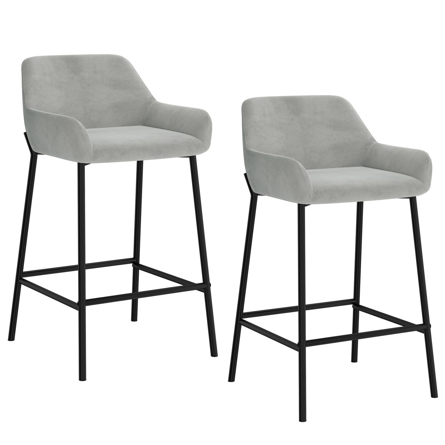 Baily 26&quot; Counter Stool - Grey (Set of 2)