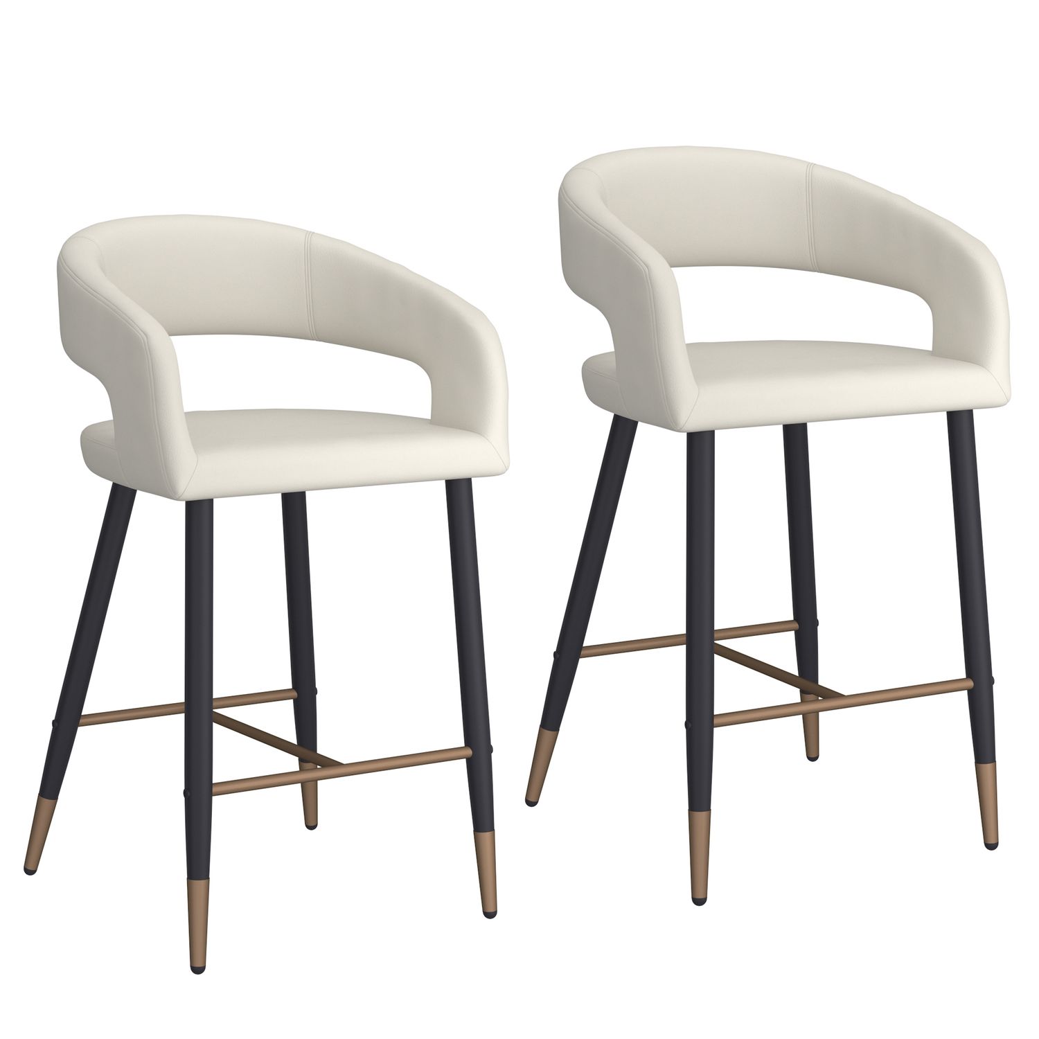 Crimson 26&quot; Counter Stool - Beige  (Set of 2)