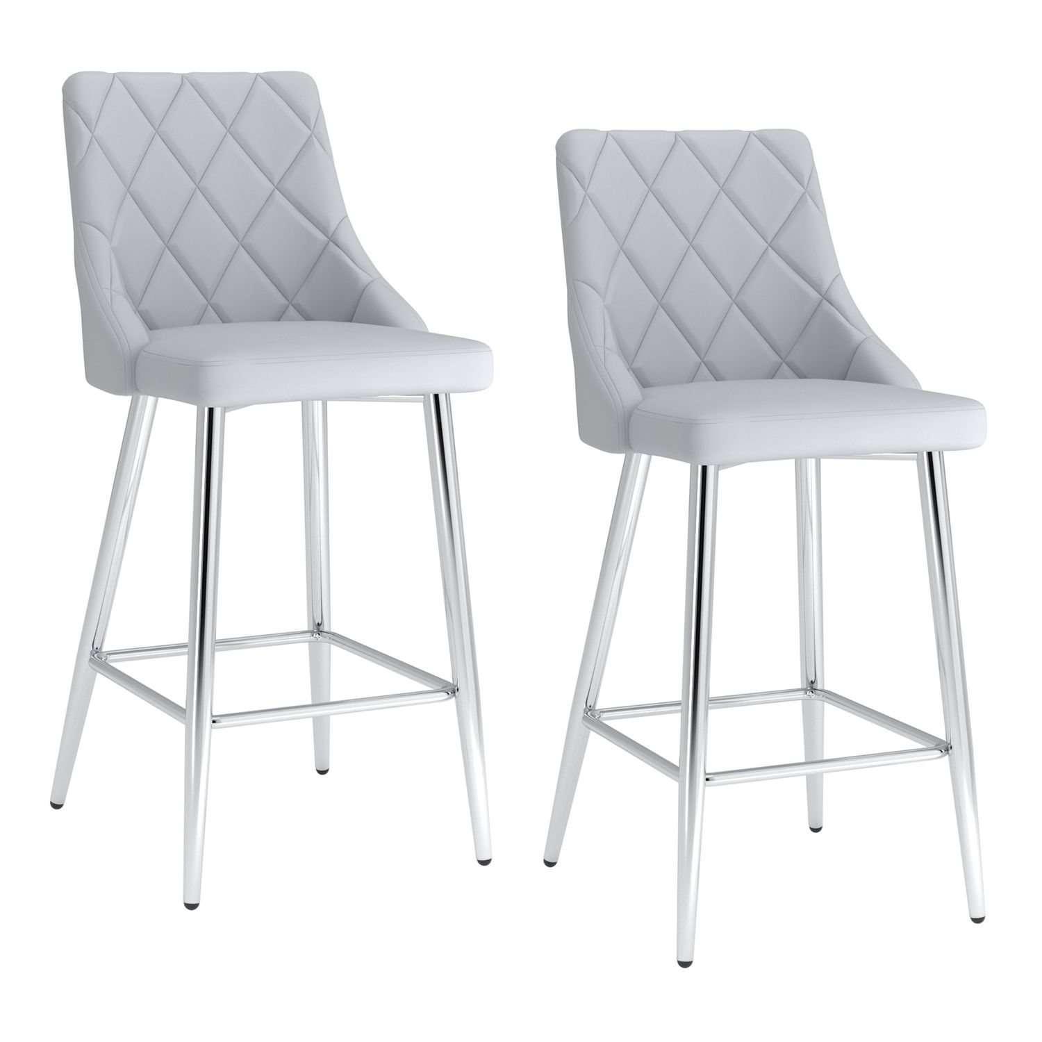 Devo 26&quot; Counter Stool - Light Grey  (Set of 2)