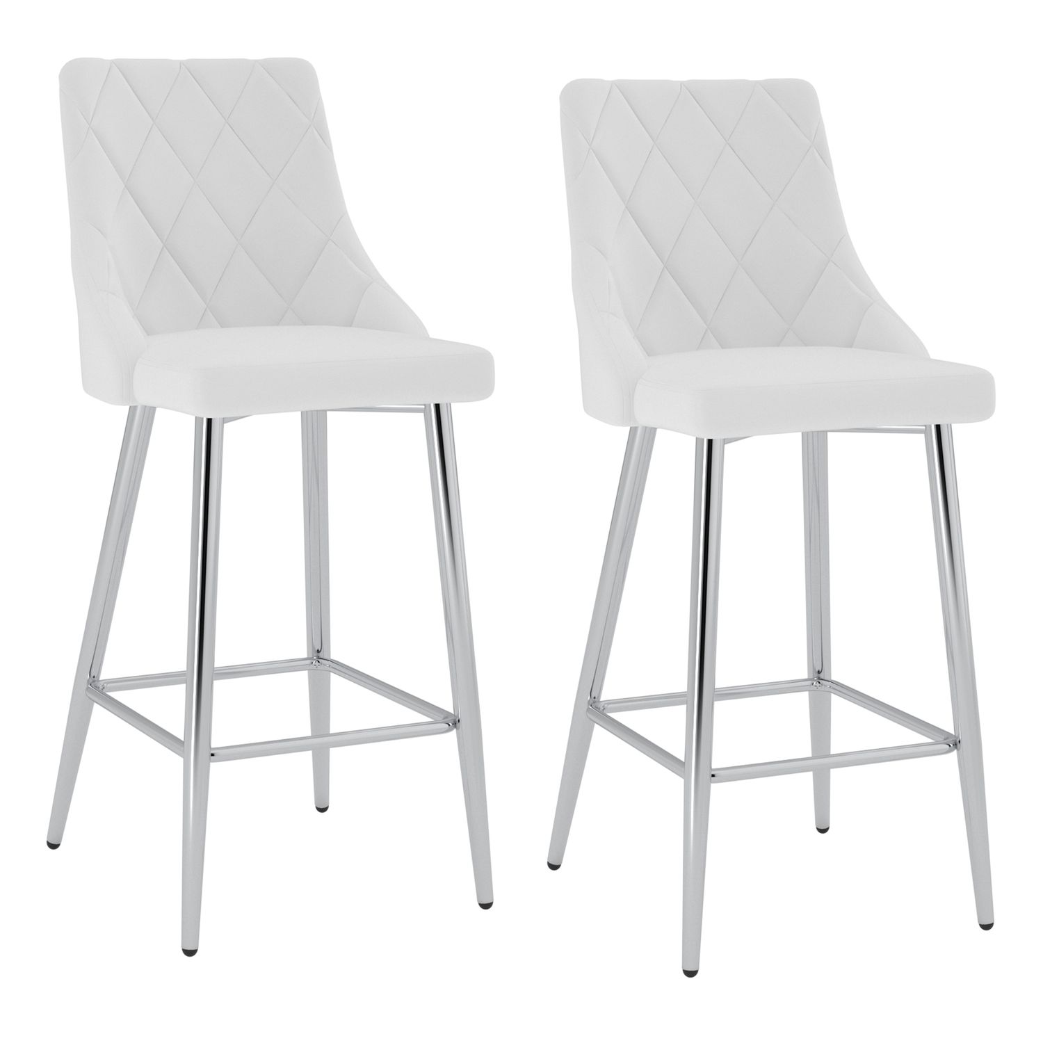 Devo 26&quot; Counter Stool - White  (Set of 2)