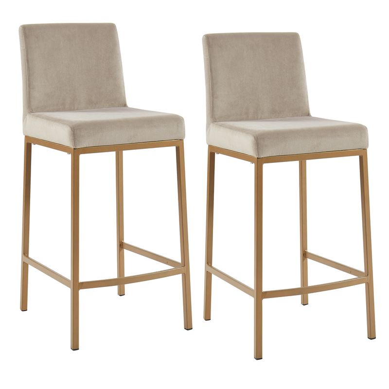 Diego 26&quot; Counter Stool - Beige  (Set of 2)