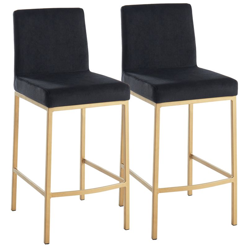 Diego 26&quot; Counter Stool - Black  (Set of 2)