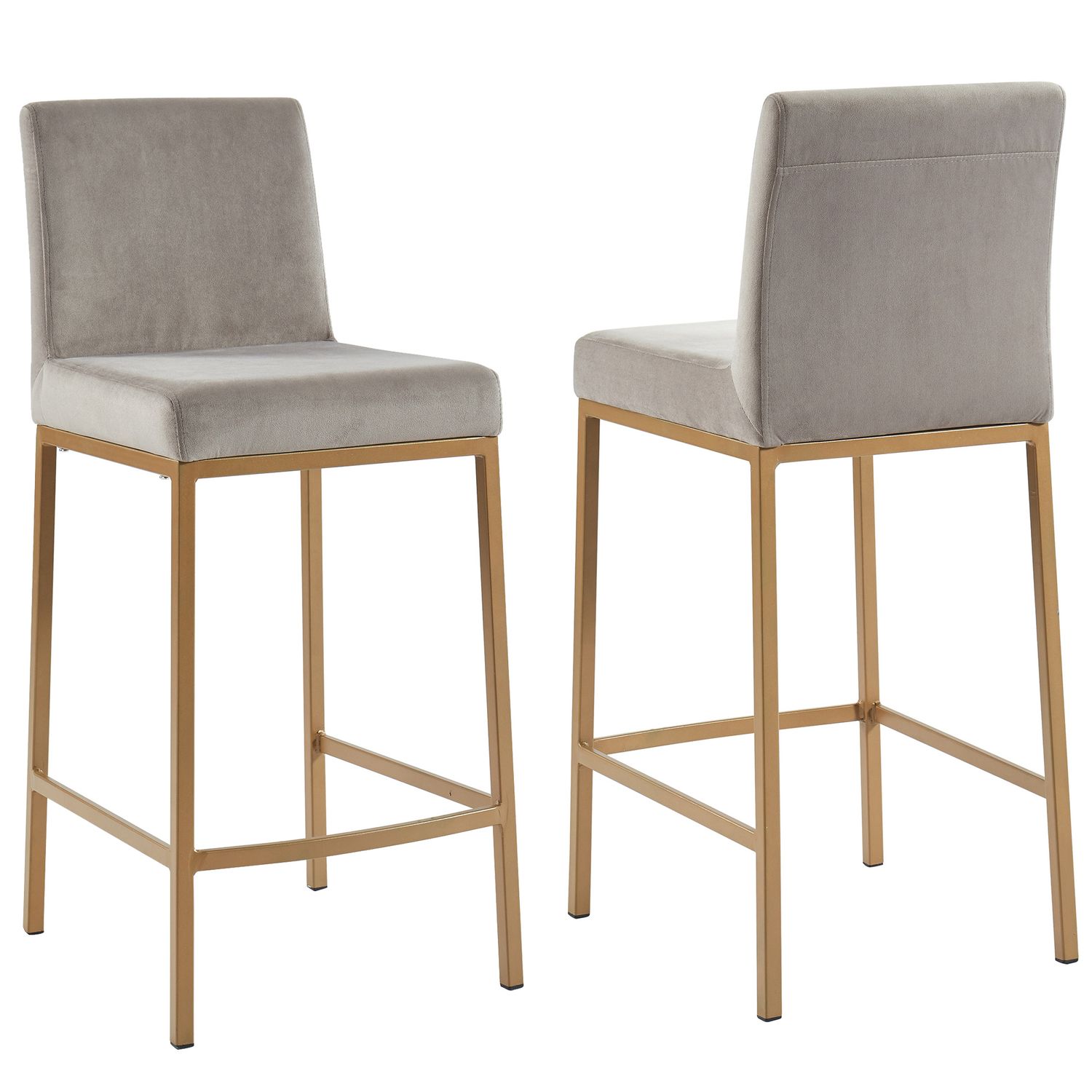 Diego 26&quot; Counter Stool - Grey (Set of 2)