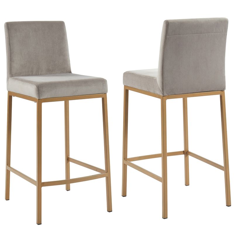 Diego 26&quot; Counter Stool - Grey (Set of 2)