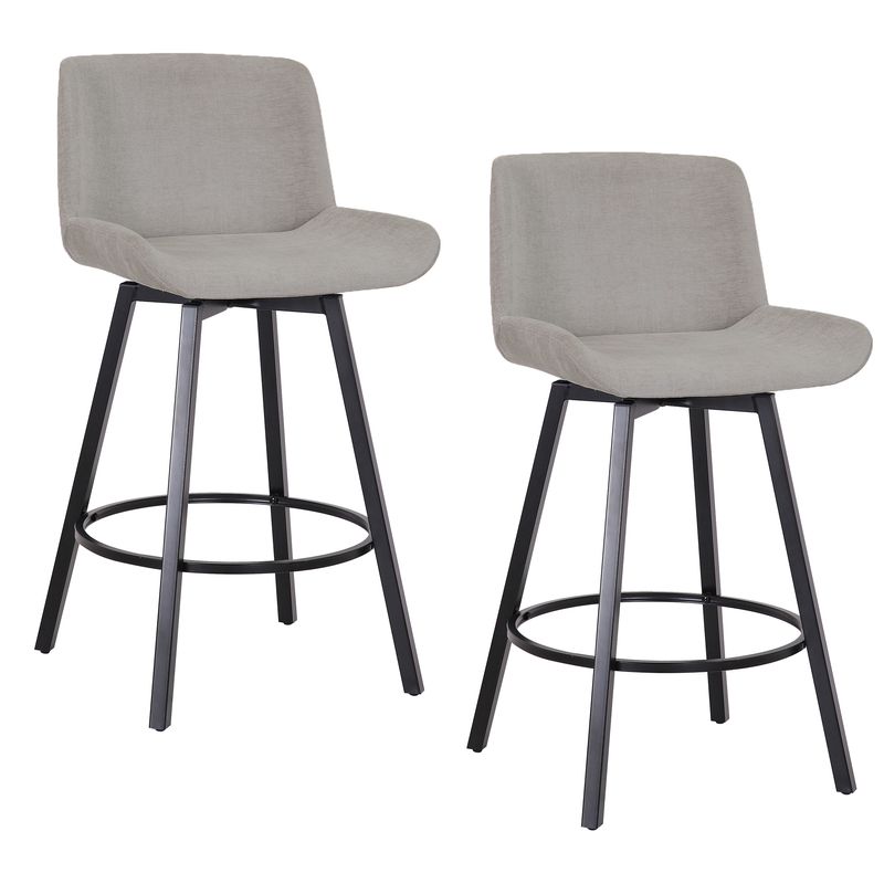 Fern 26&quot; Counter Stool  with Swivel Grey  (Set of 2)