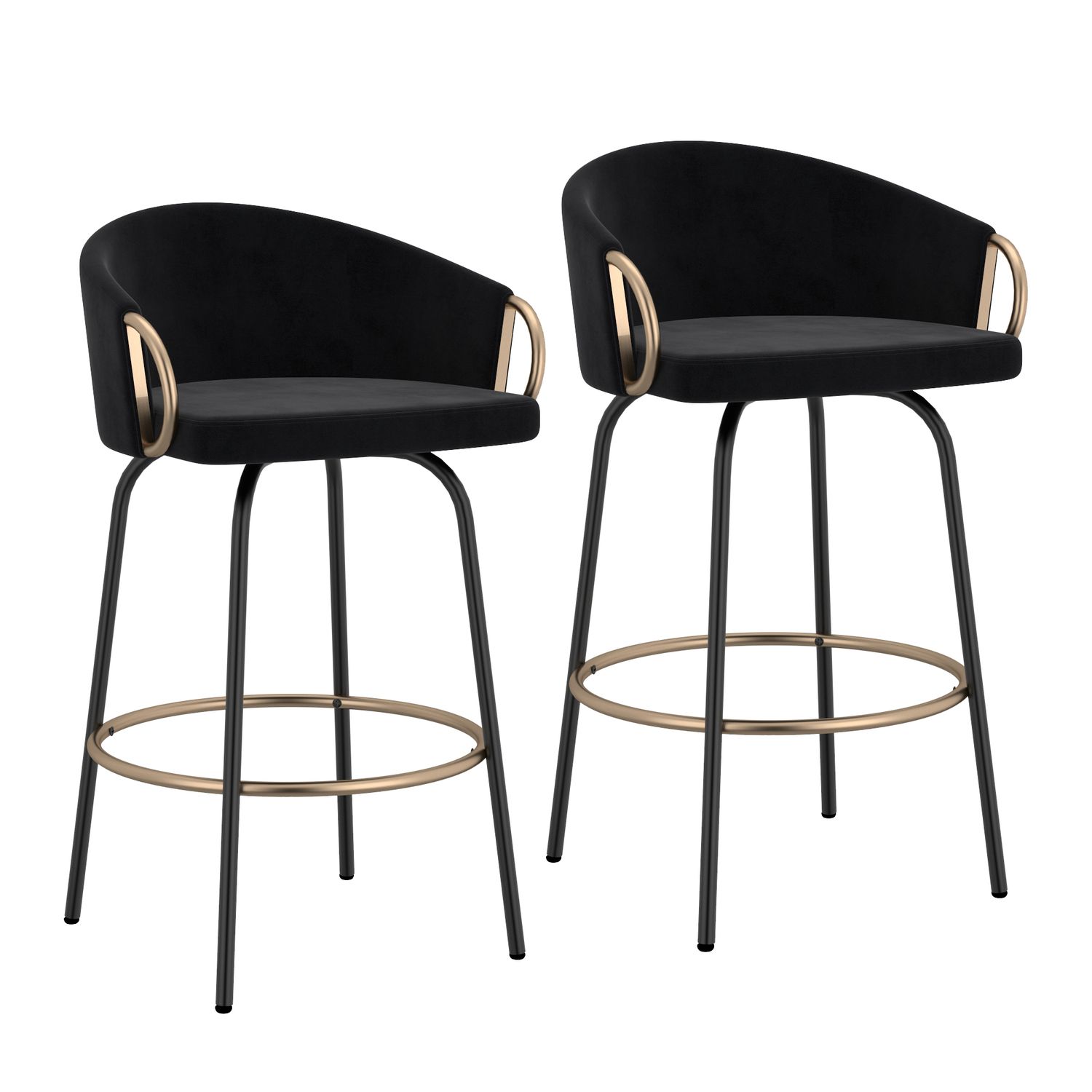 Lavo 26&quot; Counter Stool - Black  (Set of 2)