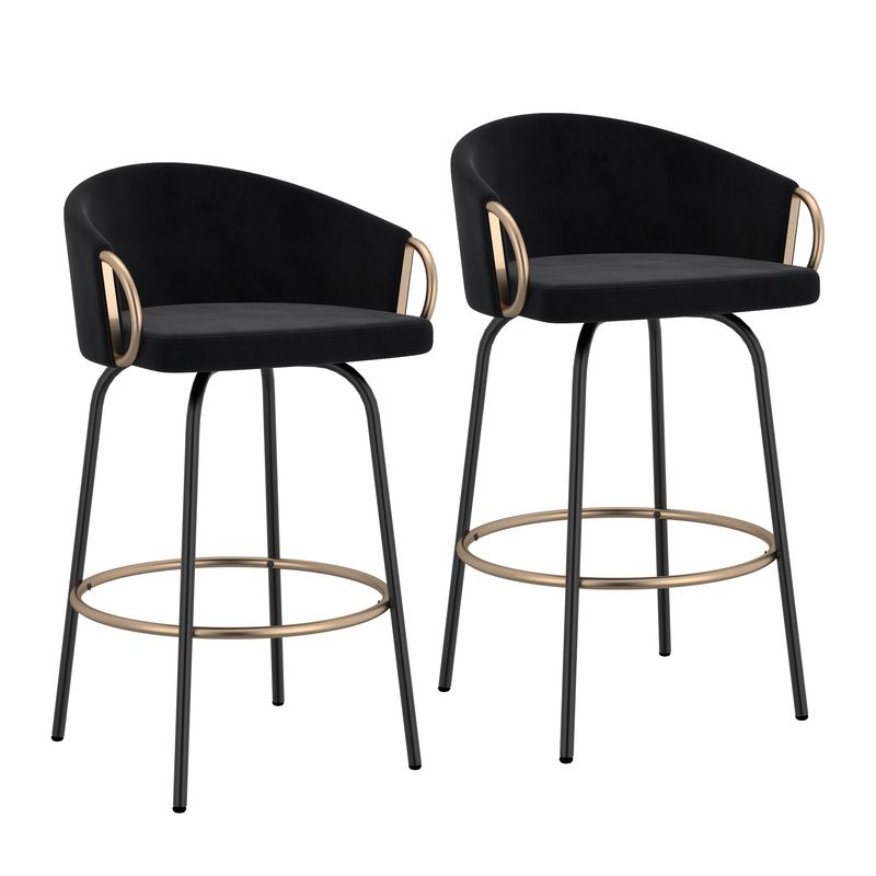 Lavo 26&quot; Counter Stool - Black  (Set of 2)