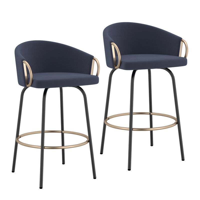 Lavo 26&quot; Counter Stool - Blue  (Set of 2)