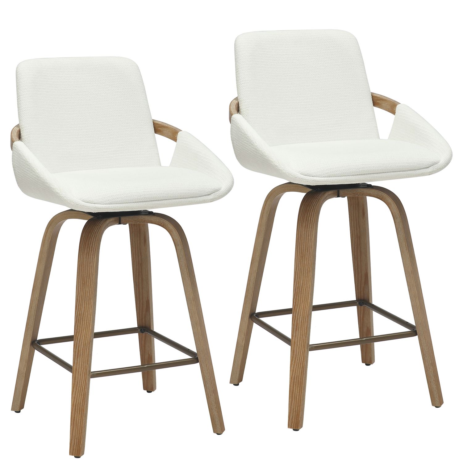 Parker 26&quot; Counter Stool w/Swivel  Ivory (Set of 2)