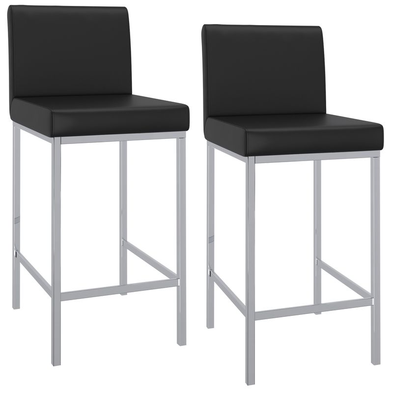 Porto 26&quot; Counter Stool Black (Set of 2)
