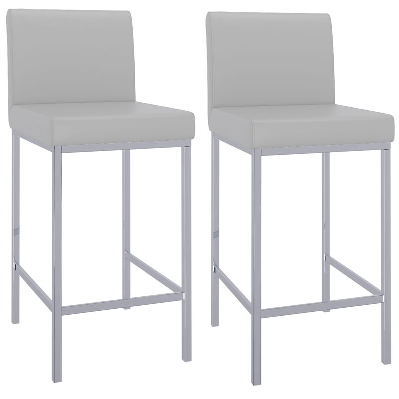 Porto 26&quot; Counter Stool Grey (Set of 2)