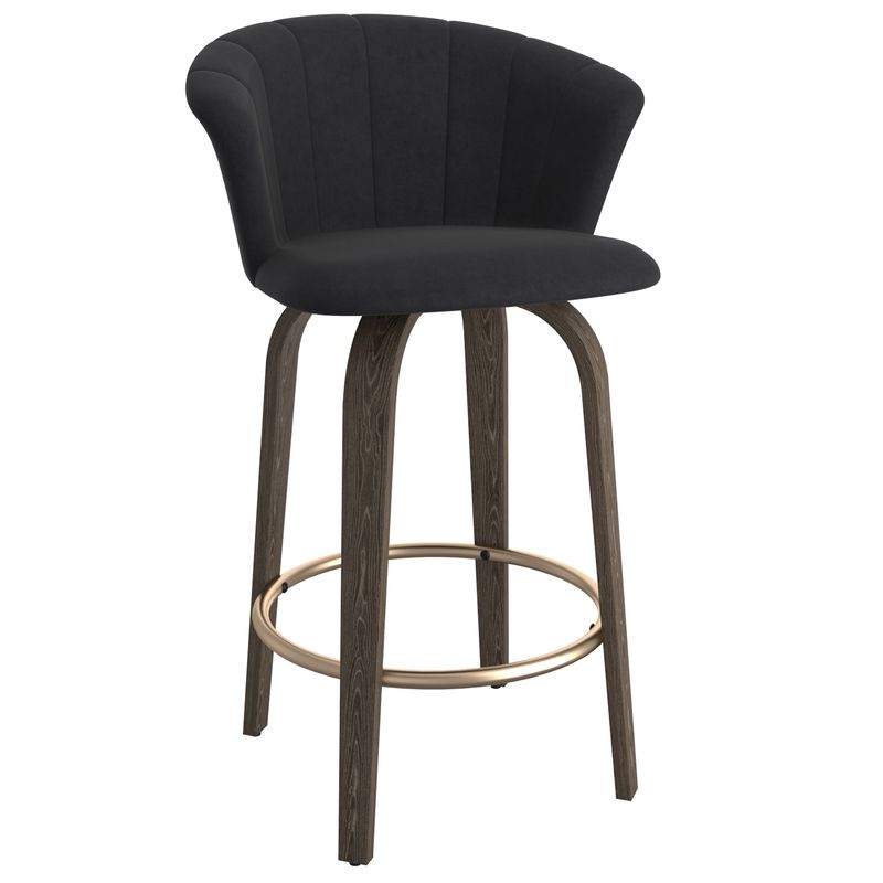 Tula 26&quot; Counter Stool w/ Swivel - Black