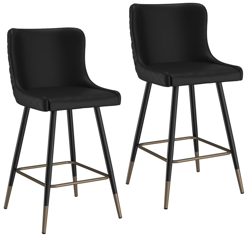 Xander 26&quot; Counter Stool Black (Set of 2)