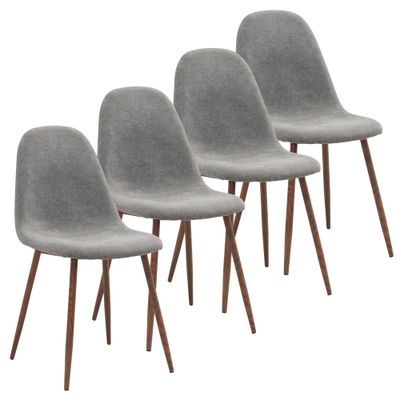 Lana Dining Chairs - Grey Fabric  (Set of 4)