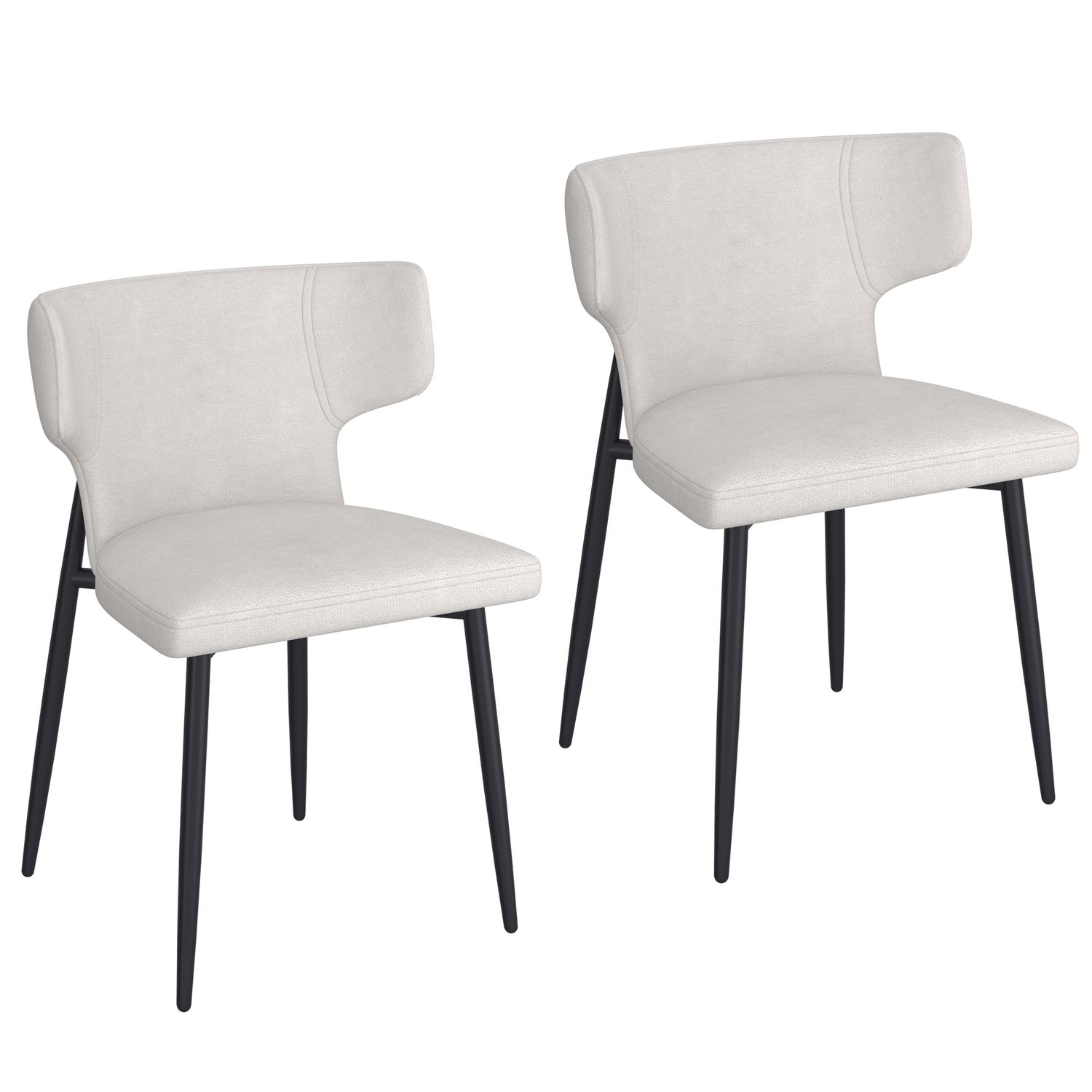 Odin Dining Chair - Beige Faux Leather (Set of 2)