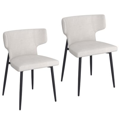 Odin Dining Chair - Beige Faux Leather (Set of 2)