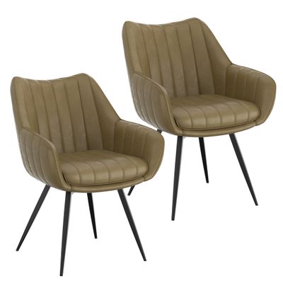 Theo Swivel Dining and Accent Chair - Moss (Set of 2)
