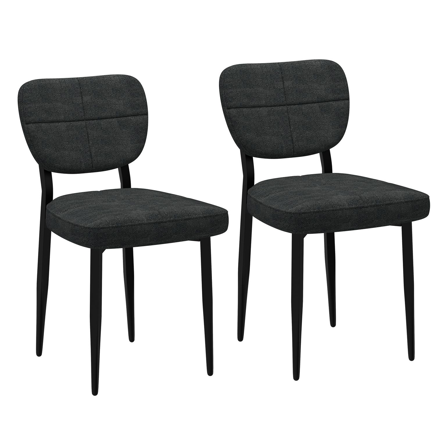 Zane Dining Chair - Charcoal (Set of 2)