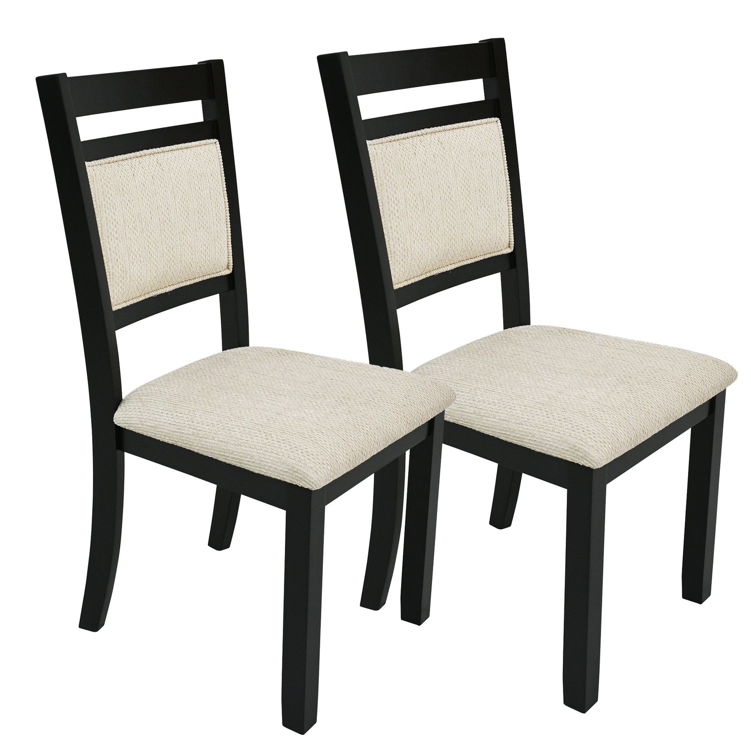 Cyrus Dining Chair - Beige And Black (Set of 2)