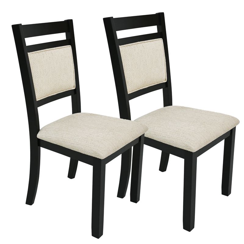 Cyrus Dining Chair - Beige And Black (Set of 2)