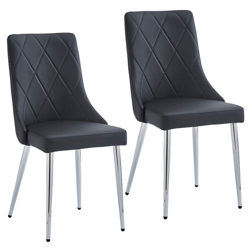 Duke Dining Chair - Black (Set of 2)
