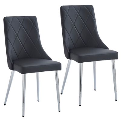 Duke Dining Chair - Black (Set of 2)