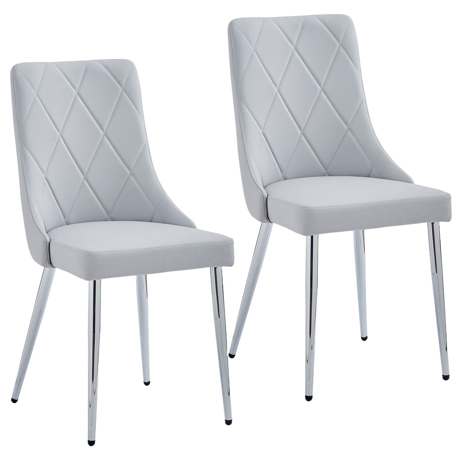 Duke Dining Chair - Light Grey (Set of 2)
