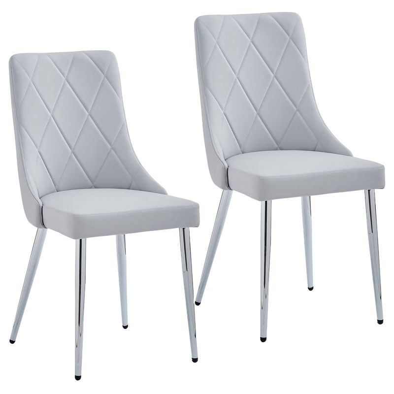 Duke Dining Chair - Light Grey (Set of 2)