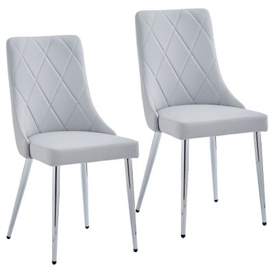 Duke Dining Chair - Light Grey (Set of 2)