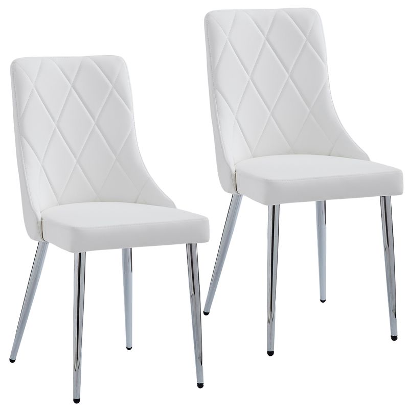Duke Dining Chair - White (Set of 2)