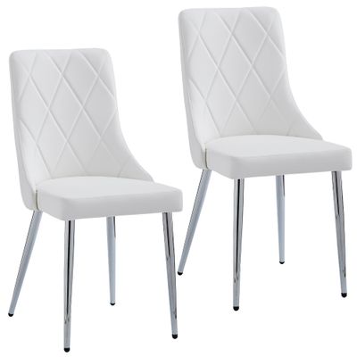 Duke Dining Chair - White (Set of 2)