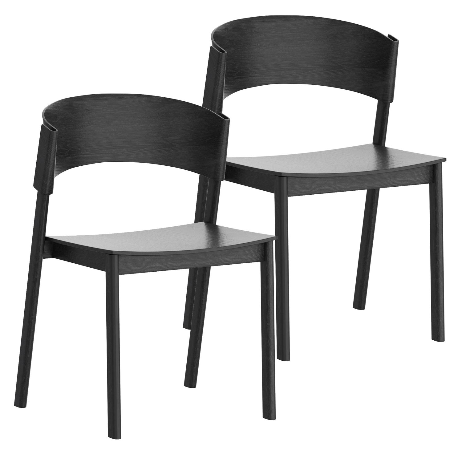 Elliot Contract Grade Chair - Black (Set of 2)