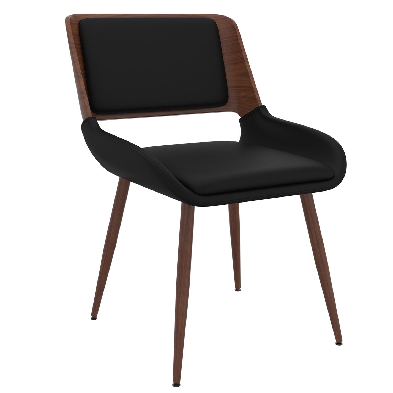 Harley Dining Chair - Black Faux Leather