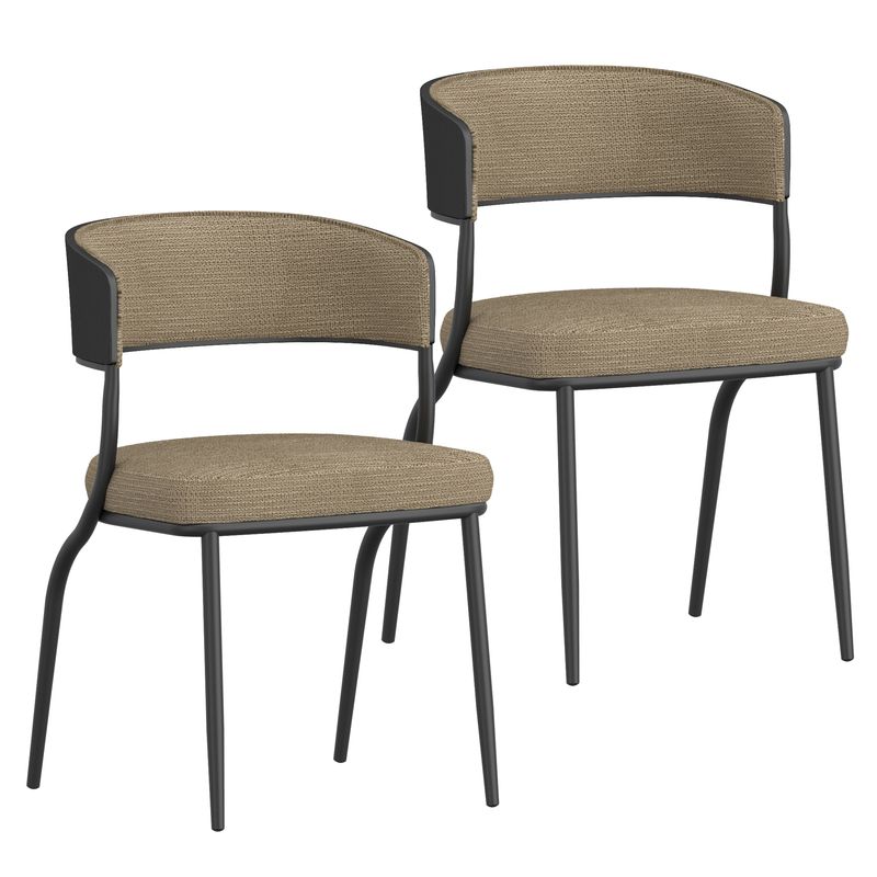 Kieran Dining Chair - Dark Beige Performance Fabric (set of 2)