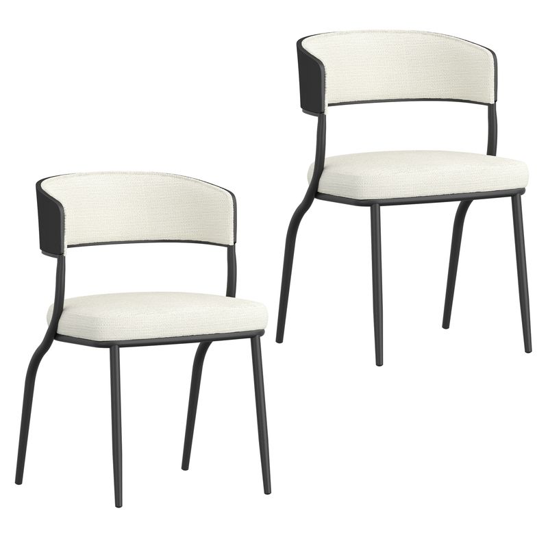 Kieran Dining Chair - Ivory Performance Fabric (set of 2)