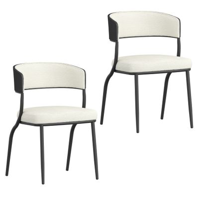 Kieran Dining Chair - Ivory Performance Fabric (set of 2)