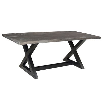 Zax Rectangular Dining Table 78&quot; - Distressed Grey