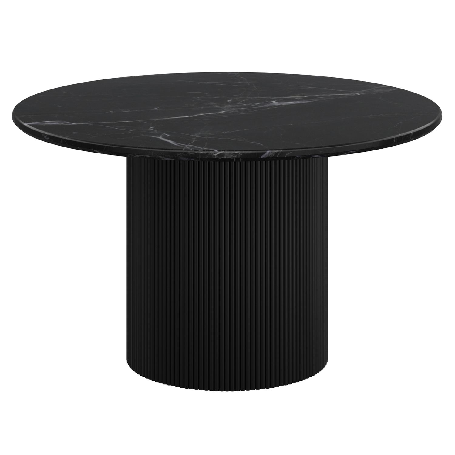 Jilsa Marble Round Dining Table 51&quot; - Black
