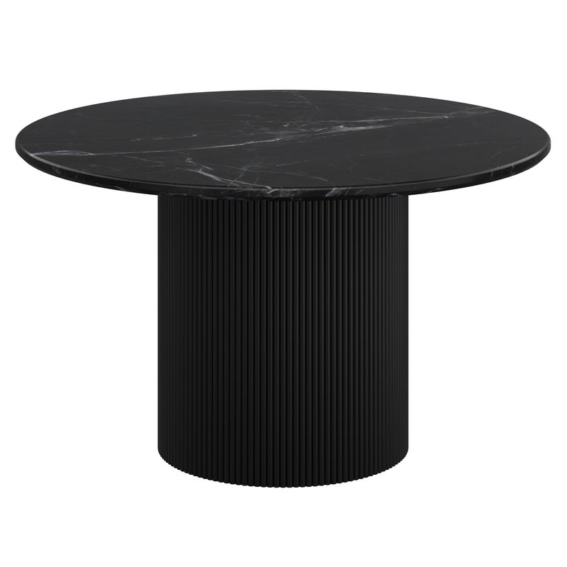 Jilsa Marble Round Dining Table 51&quot; - Black
