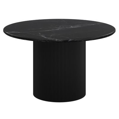 Jilsa Marble Round Dining Table 51&quot; - Black